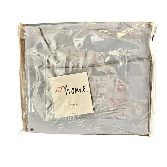 JCP home valance NWT blue scroll - Picture 3 of 4